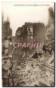 Old Postcard Louvain La Paris street militaria