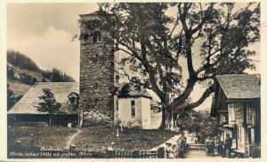 Switzerland Adelboden Kirche mit altem Ahorn RPPC 04.99