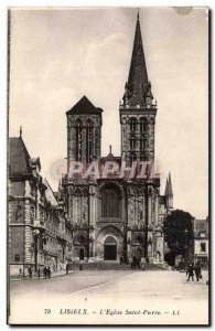 Old Postcard Lisieux L & # 39Eglise Saint Pierre