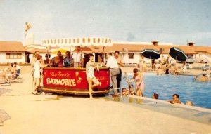 Fresno California Hacienda Motel Barmobile Vintage Postcard AA15687