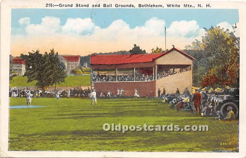 Grand Stand and Ball Grounds, Bethlehem White Mountains, NH, USA Stadium 1937 