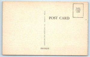 ST. JOHNSBURY, Vermont VT ~ Fraternal MASONIC TEMPLE c1930s-40s  Postcard