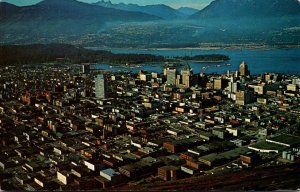 Canada Vancouver Aerial View Showing Stanley Park The Harbour and North Shore...