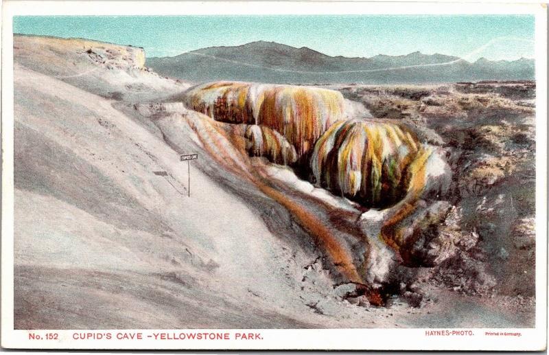 Cupid's Cave, Yellowstone Park WY Vintage Postcard J15