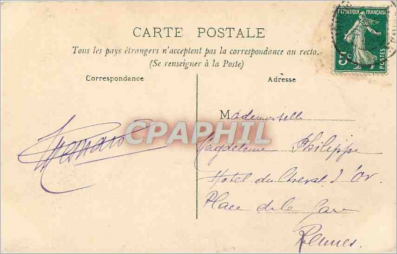 Postcard Old Damgan Les Rochers