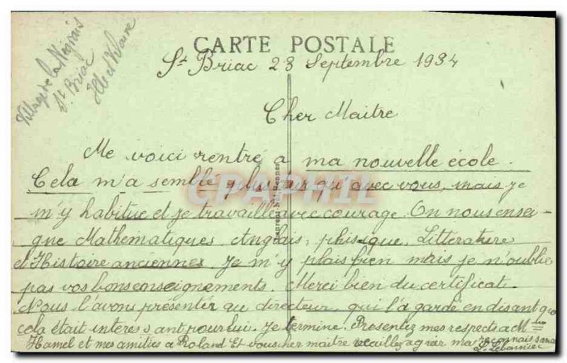 Old Postcard Saint Briac Bridge