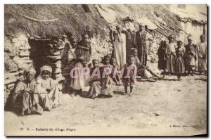 Old Postcard Children Village Negro