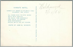 WILDWOOD NJ WINGATE MOTEL VINTAGE POSTCARD