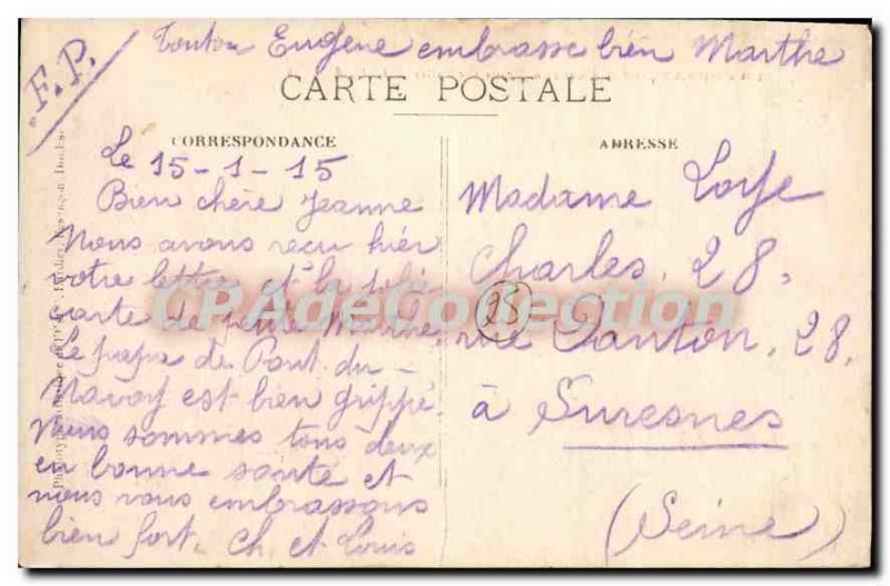 Postcard Old Barracks Besancon Brown