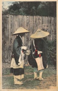 Beautiful Early c.1906, Japan, Pilgrim Priests, Old Post Card