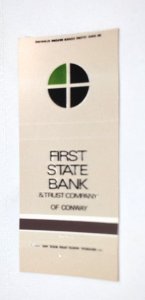 First State Bank and Trust Company of Conway 30 Strike Matchbook Cover