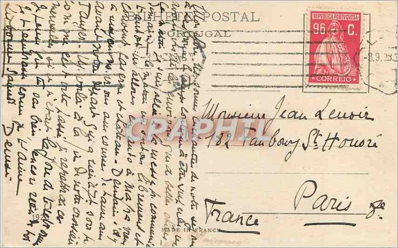 Old Postcard Pena Palace Cintra Portugal