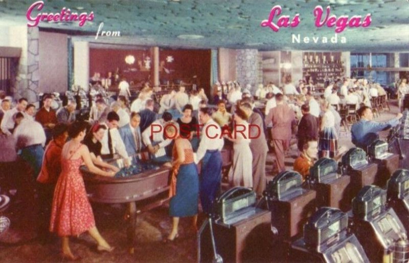 1963 GREETINGS FROM LAS VEGAS, NEVADA - THE HOTEL FLAMINGO CASINO