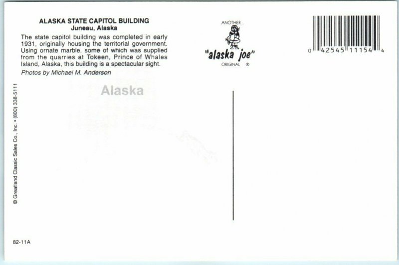 Postcard - Alaska State Capitol Building - Juneau, Alaska 