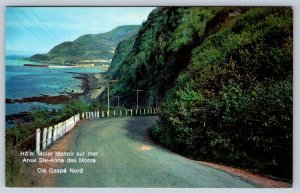 Gaspe Highway Route 6 View Of Marsoui Quebec, Vintage Chrome Postcard #1