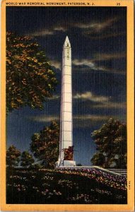 Postcard MONUMENT SCENE Paterson New Jersey NJ AN3667