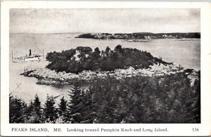 Vintage Postcard~Peaks Island, Maine~Pumpkin Knob/Long Island~white Border~KB1