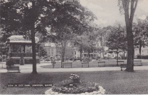 Maine Lewiston View In City Park