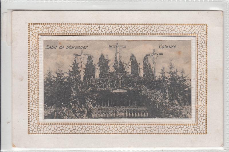 Belgian–Prussian Salut de Moresnet Altenberg Calvaire leporello vintage postcard