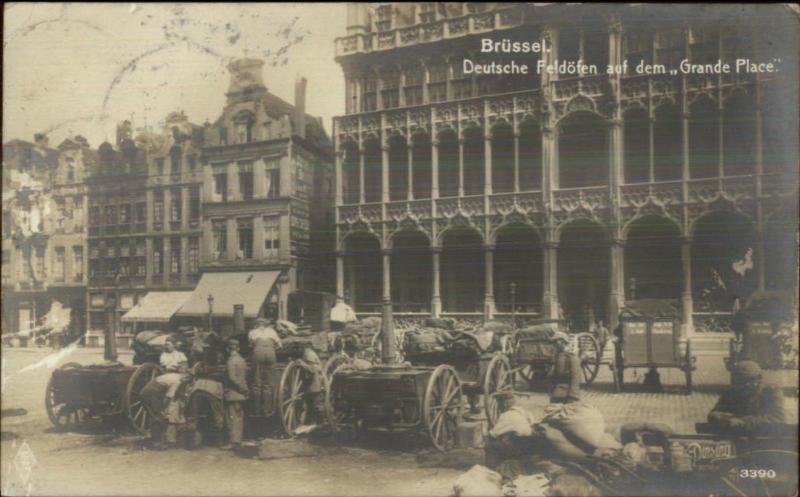 WWI Bruxelles Belgium German Field Furnace Grande Palace RPPC Postcard