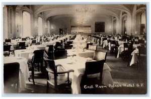 c1910's Palace Hotel Grill Room Interior San Francisco CA RPPC Photo Postcard 