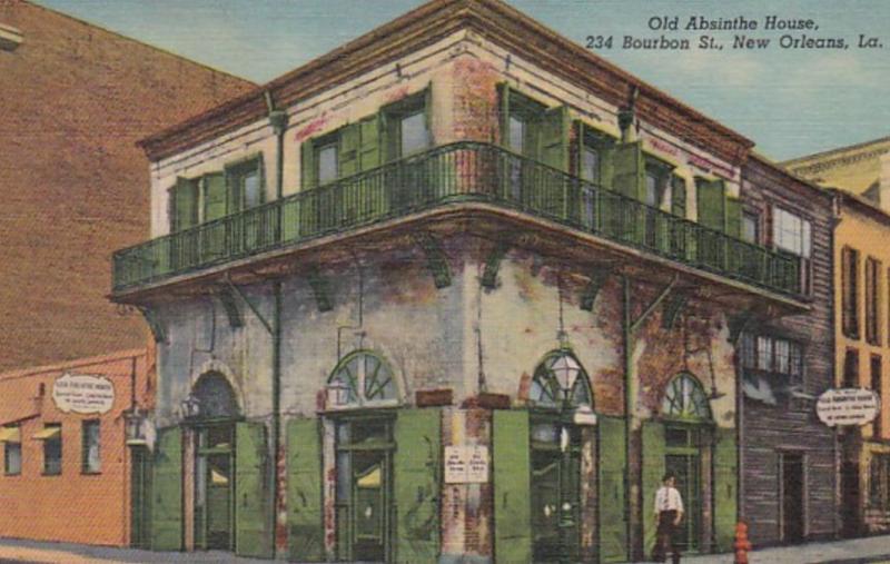 Louisiana New Orleans Old Absinthe House 234 Bourbon Street Curteich