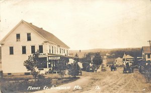 Bingham ME Murry Street Whitney Hardware Plumbing Heating Hunnewell 1914 RPPC.