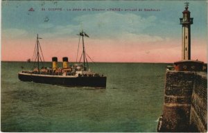 CPA ak Dieppe-la thrown and the paris steamer ships (1207108) 