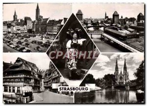 Modern Postcard Strasbourg Place Kleber Covered Bridges Alsatian bath with Ch...