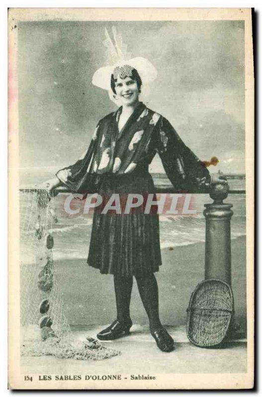 Old Postcard Folklore Les Sables d & # 39Olonne Sablaise