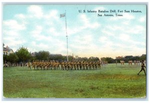 c1960 US Infantry Battalion Drill Fort Sam Houston San Antonio Texas TX Postcard