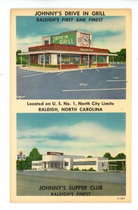 NC - Raleigh. Johnny's Drive In Grill, Diner ca 1950's