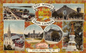 Best Wishes From Canada Halifax Nova Scotia 1910c postcard