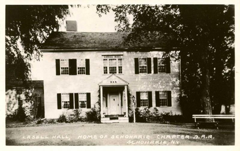 NY - Schoharie. Lasell Hall, Home of Schoharie Chapter of D.A.R.   *RPPC