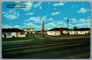 Postcard Vancouver BC c1967 2400 Court And Motel CDS Slogan Cancel