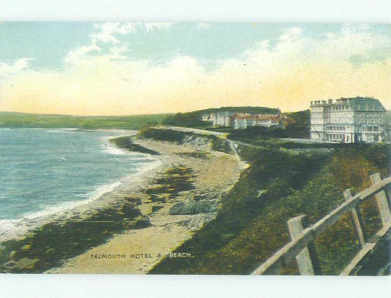 Unused Divided Back FALMOUTH HOTEL - Falmouth - Cornwall England UK hr9271