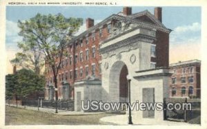 Memorial Arch, Brown University - Providence, Rhode Island