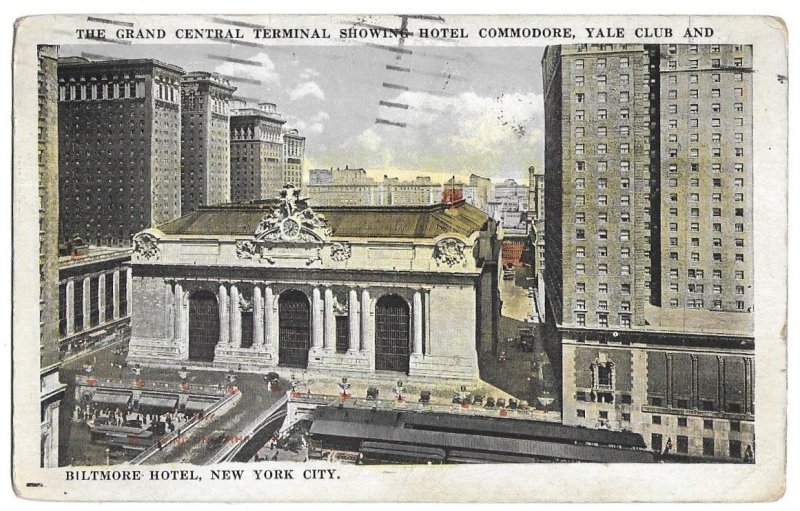 New York, NY to Pittsburgh, Pennsylvania 1925 Grand Central Terminal, Yale Club