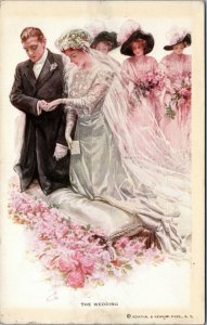 postcard Harrison Fisher - The Wedding