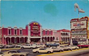 Las Vegas Nevada 1960s Postcard Silver Slipper Gambling Casino Saloon Burlesque