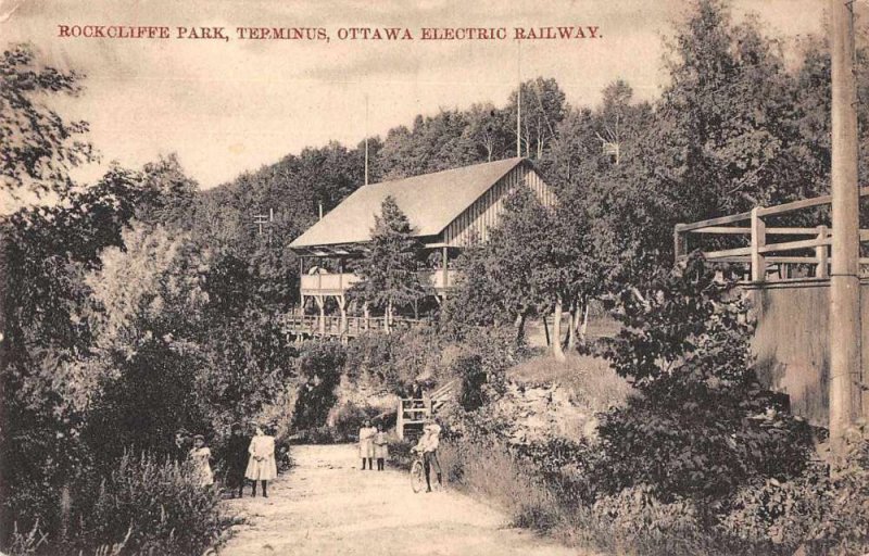 Ottawa Canada Rockcliffe Park Electric Railway Station Vintage Postcard AA4092