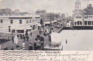 New Jersey Atlantic City The Boardwalk From Steeptechase Pier 1907