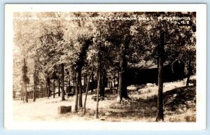 RPPC COOKSON HILLS Playground, Oklahoma OK~ Native Stone Cottages 1930s Postcard