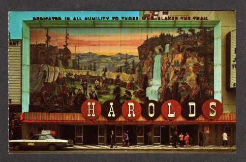 NV Harolds Club Casino Mural RENO NEVADA Postcard PC