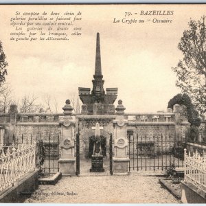 1910s Bazeilles, France The Crypt Ossuary Galleries French German WWI A357