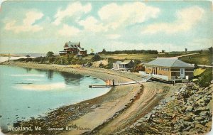 c1907 Postcard; Rockland ME Samoset Bath House at Shoreline Knox County Unposted
