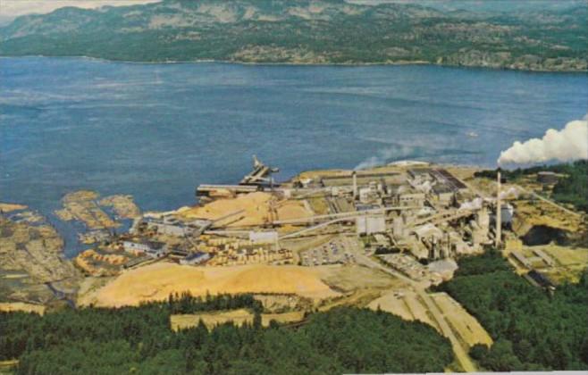 Canada Aerial View Elk Falls Pulp and Paper Mills Crown Zellerbach Vancouver ...