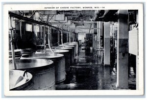 c1950's Interior of Cheese Factory Monroe Wisconsin WI Vintage Postcard 