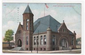 Post Office Rockford Illinois 1909 postcard