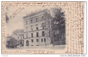 Street view,  Masonic Temple,  Utica,  New York,  PU_1906